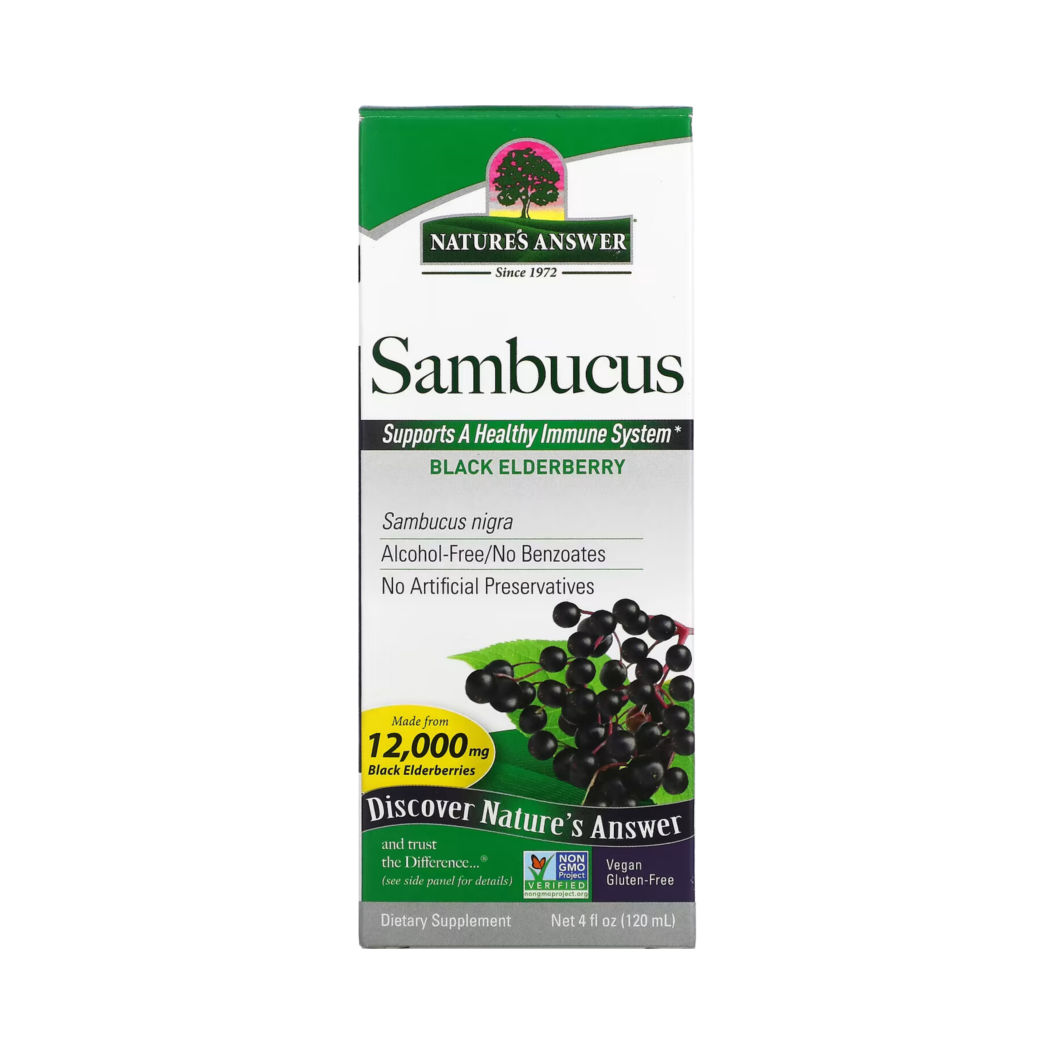 Nature's Answer - Sambucus, Black ElderBerry, 4 fl oz