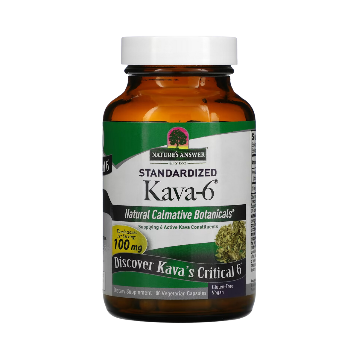 Nature's Answer - Standardized Kava-6 , 90 Vegetarian Capsules