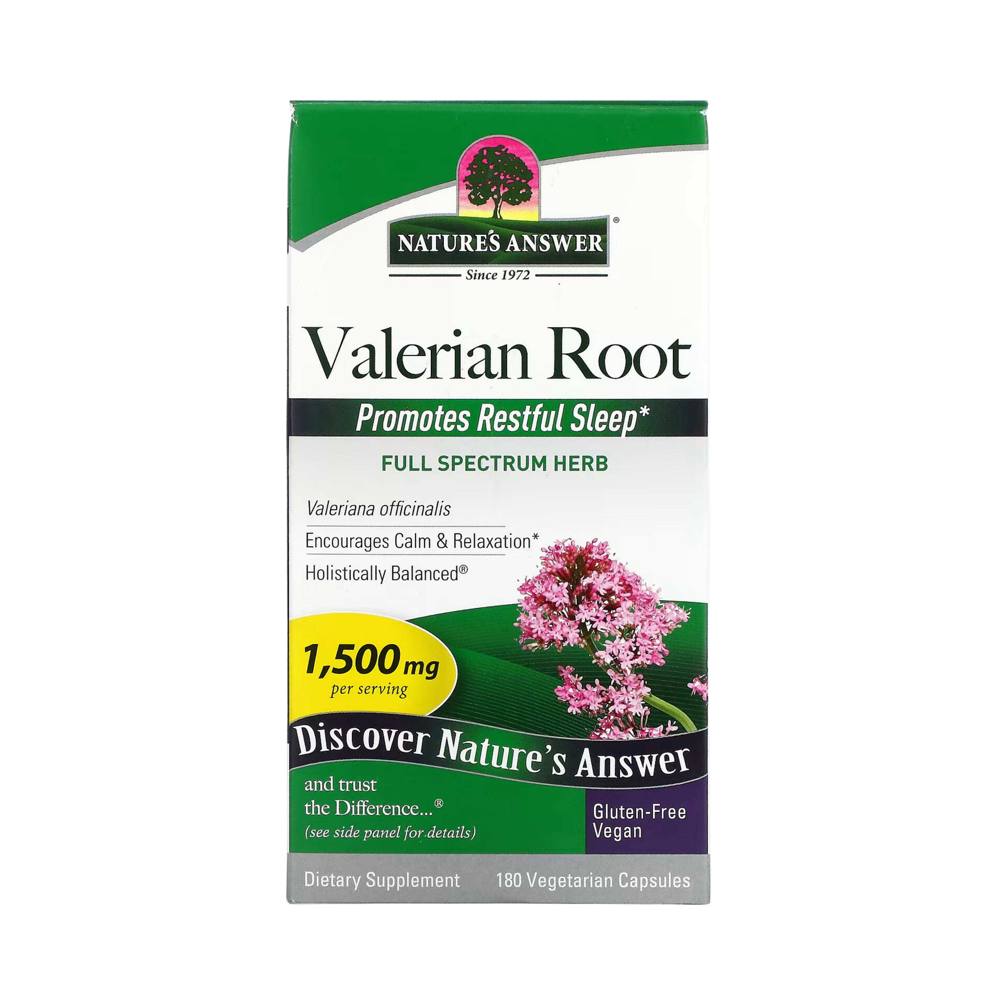 Nature’s Answer - Valerian Root, 180 Capsules