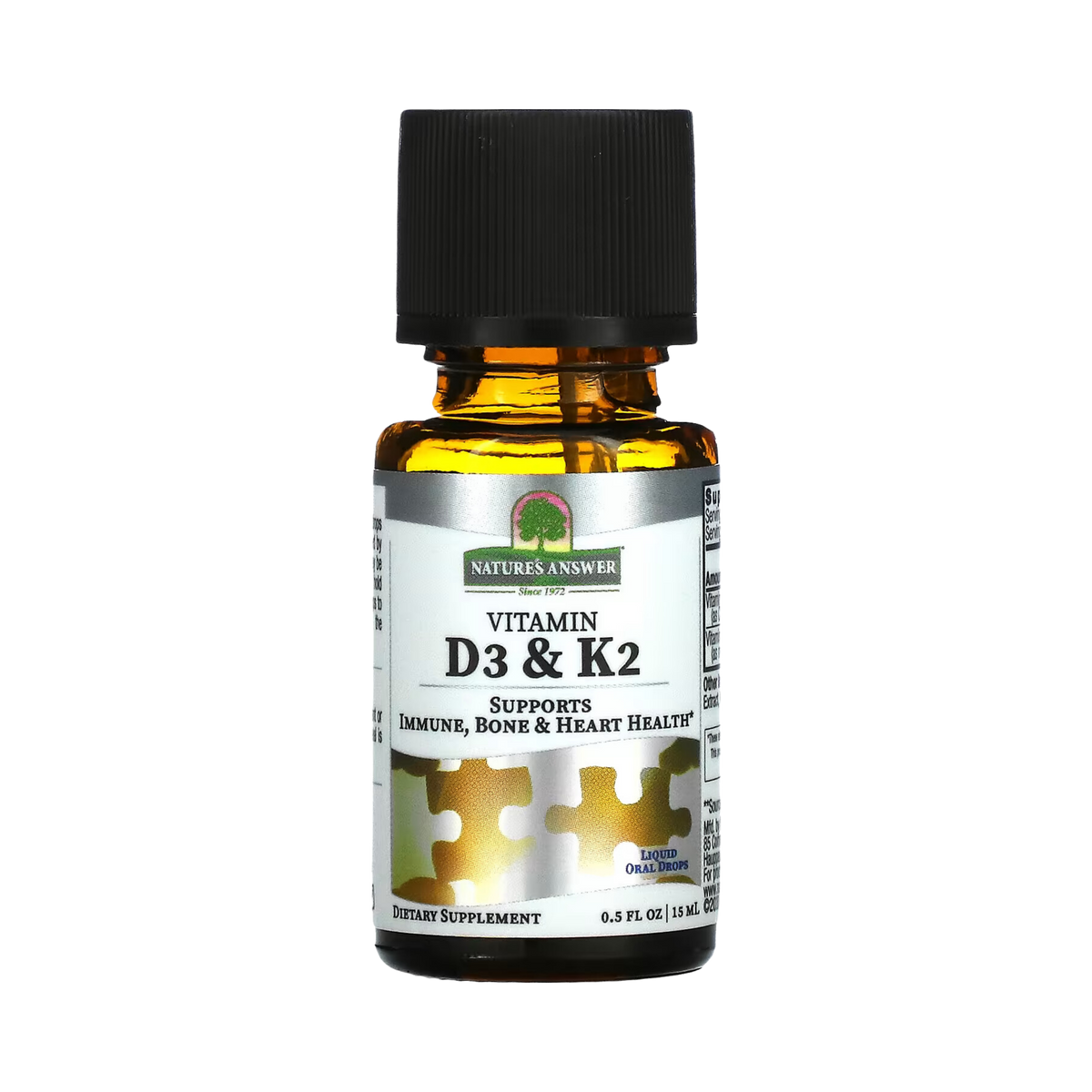 Nature's Answer - Vitamin D3 & K2, 0.5 OZ