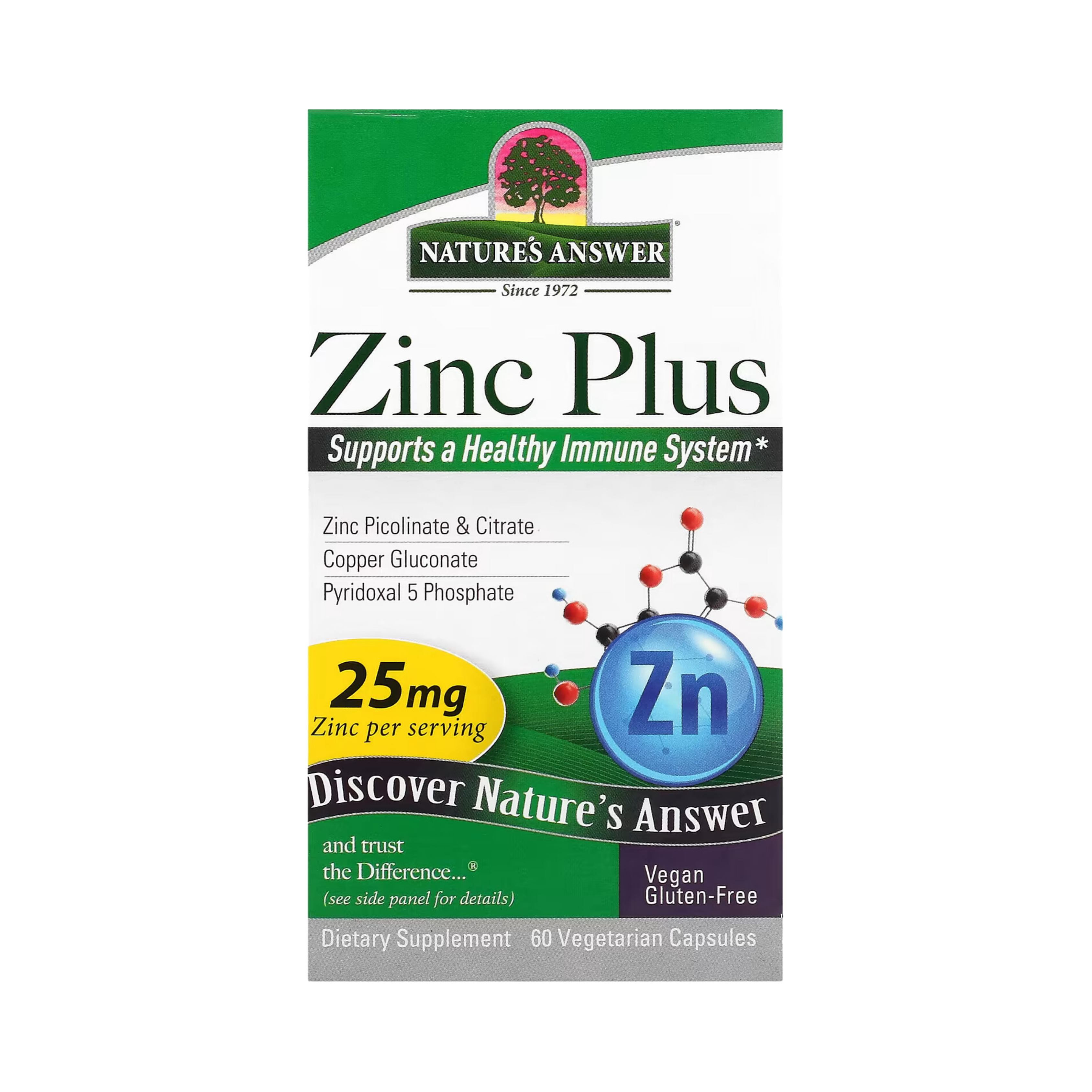 Nature's Answer - Zinc Plus, 60 Vegetarian Capsules