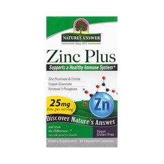 Nature's Answer - Zinc Plus, 60 Vegetarian Capsules