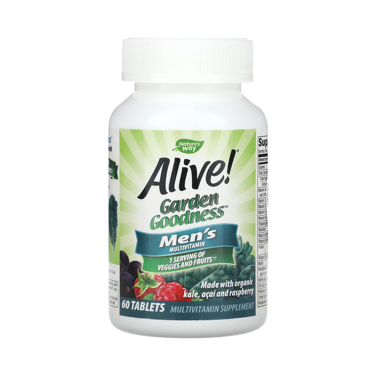 Nature's Way, Alive! Garden Goodness Men's Multivitamin, 60 Tablets