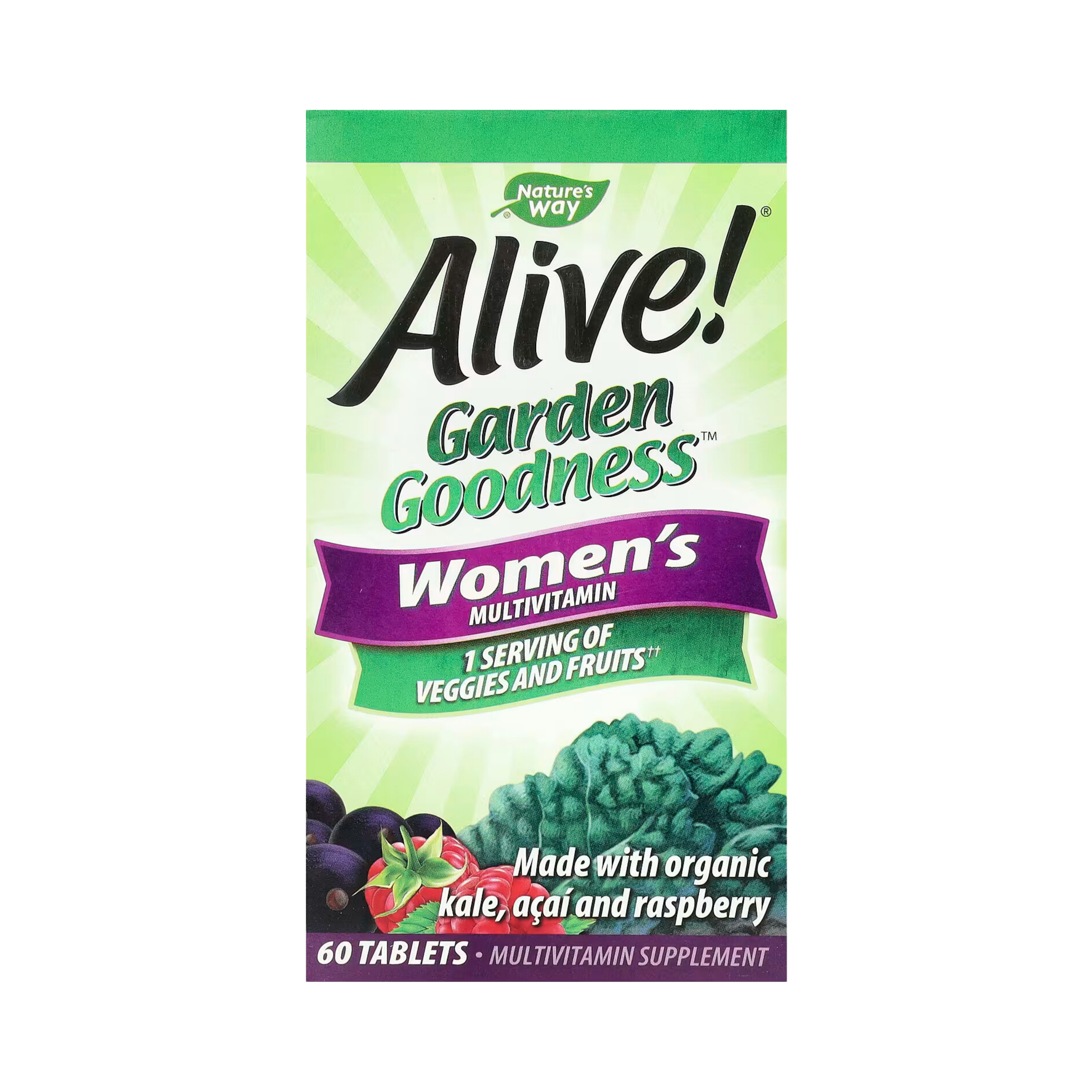 Nature's Way, Alive! Garden Goodness Women's Multivitamin, 60 Tablets