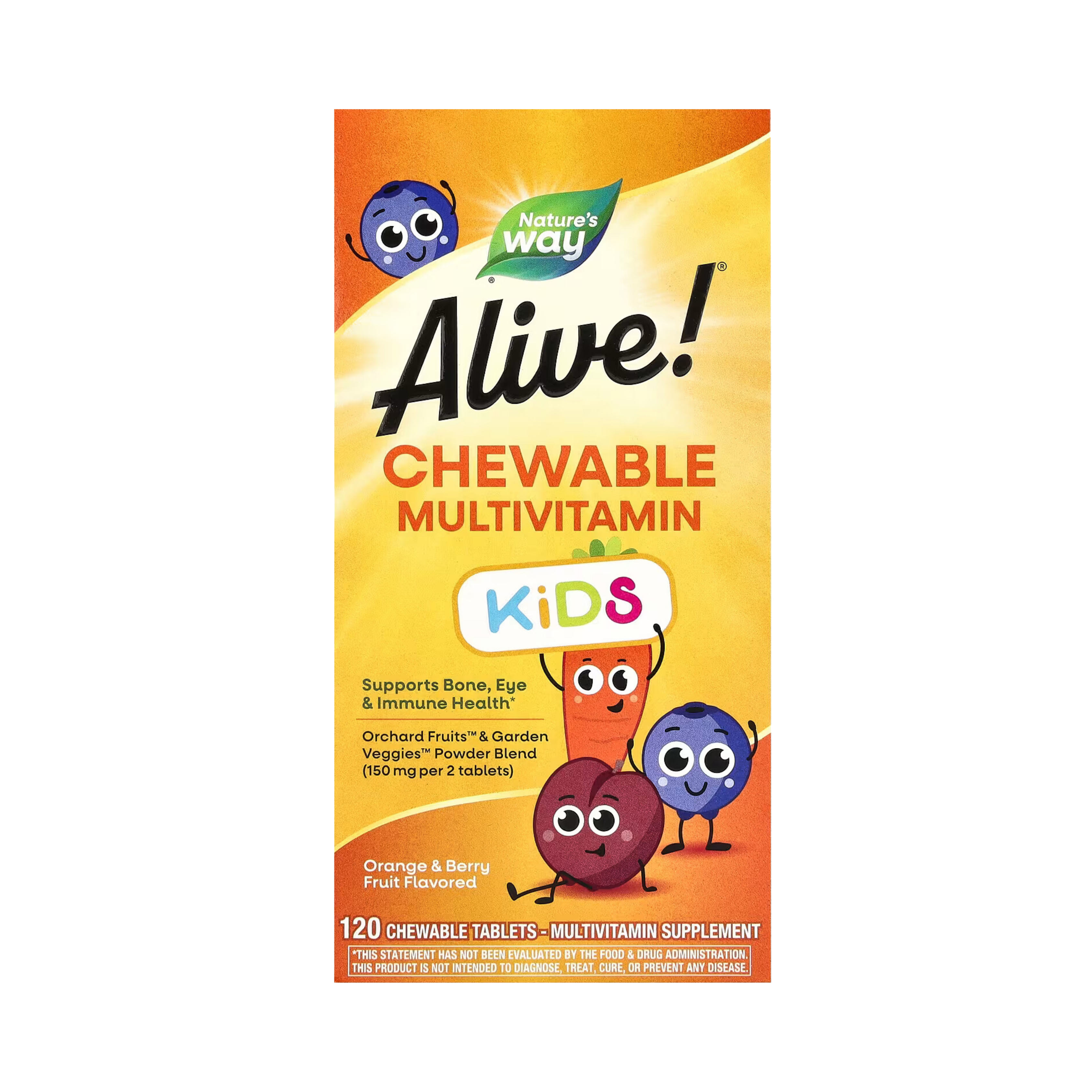 Nature's Way, Alive! Kids Chewable Multivitamin, 120 Tabs