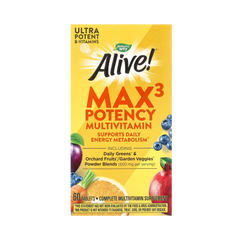 Nature's Way, Alive! Max3 Potency Multivitamin,No Iron, 60 Capsules