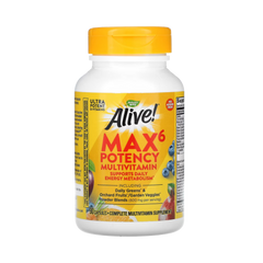 Nature's Way, Alive! Max6 Potency Multivitamin, No Added Iron, 90 Capsules