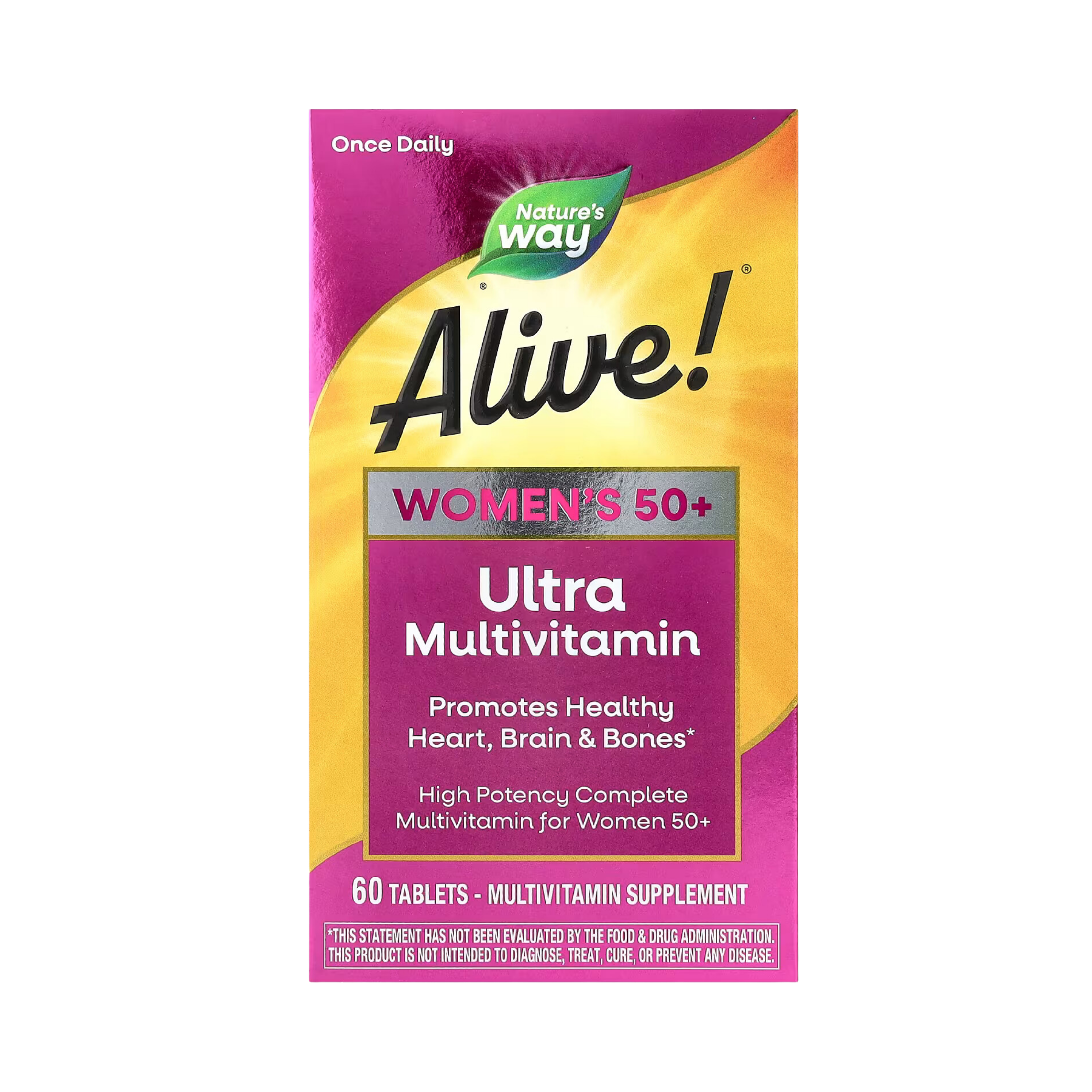 Nature's Way, Alive! Women’s 50+ Ultra Potency Multivitamin, 60 Tabs