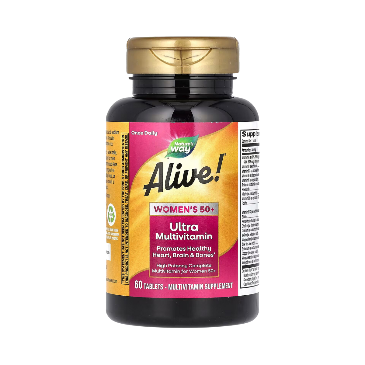 Nature's Way, Alive! Women’s 50+ Ultra Potency Multivitamin, 60 Tabs