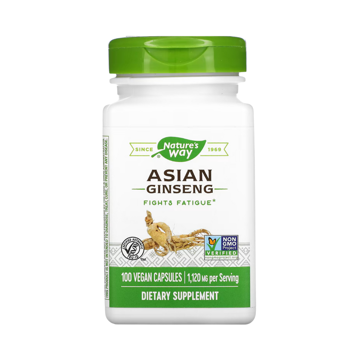 Nature's Way, Asian Ginseng, 100 Capsules