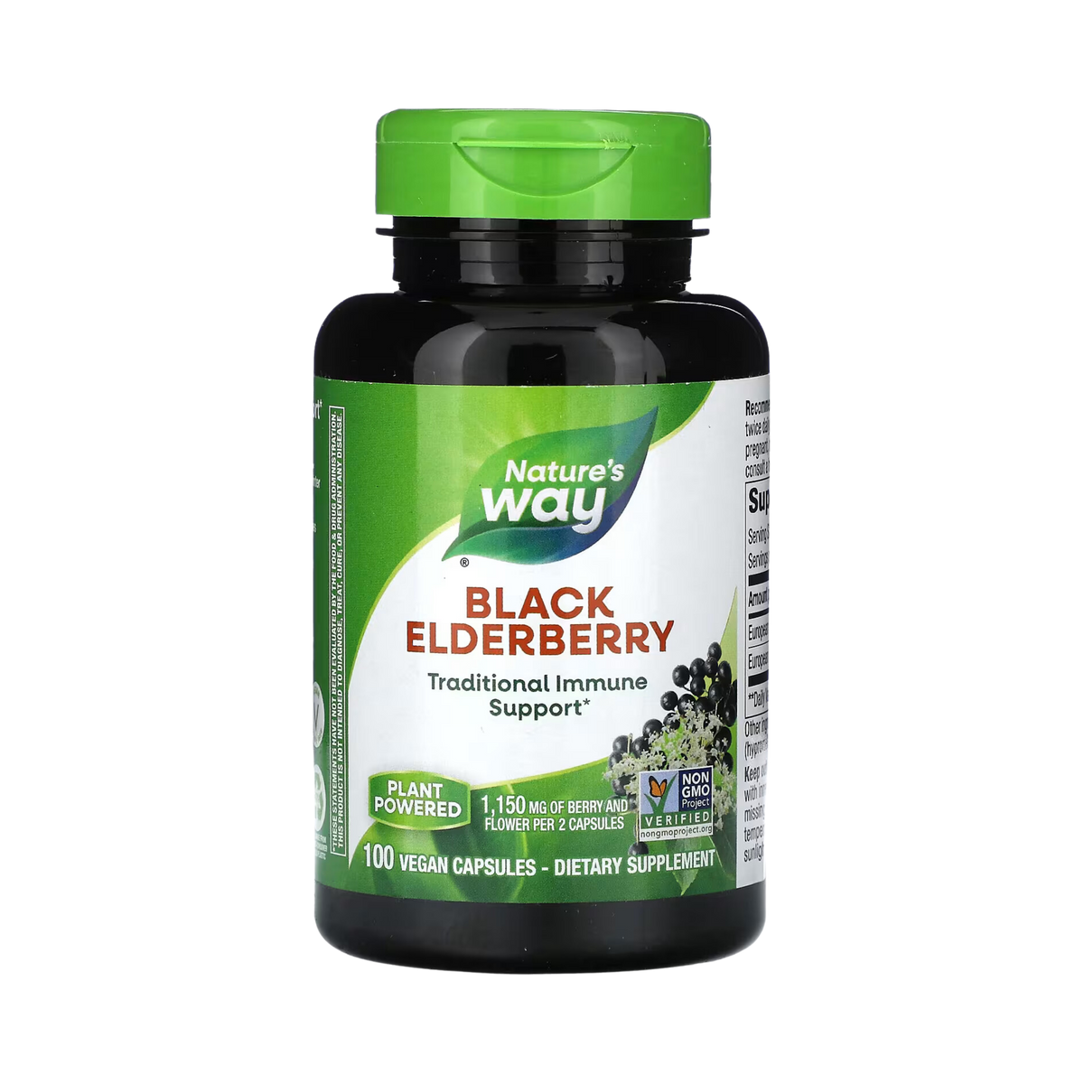 Nature's Way, Black Elderberry, 100 Capsules