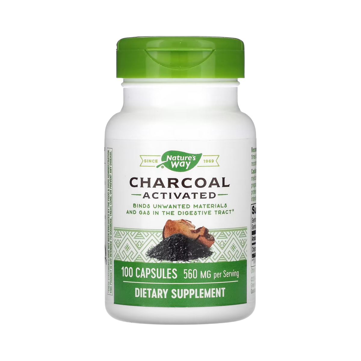 Nature's Way, Activated Charcoal, 100 Capsules