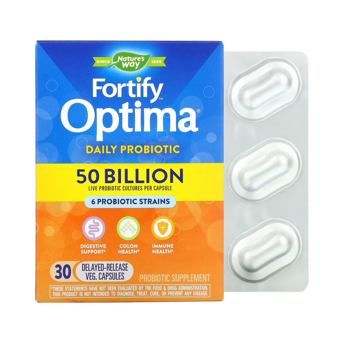 Nature's Way, Fortify Optima Daily Probiotic, 30 Capsules