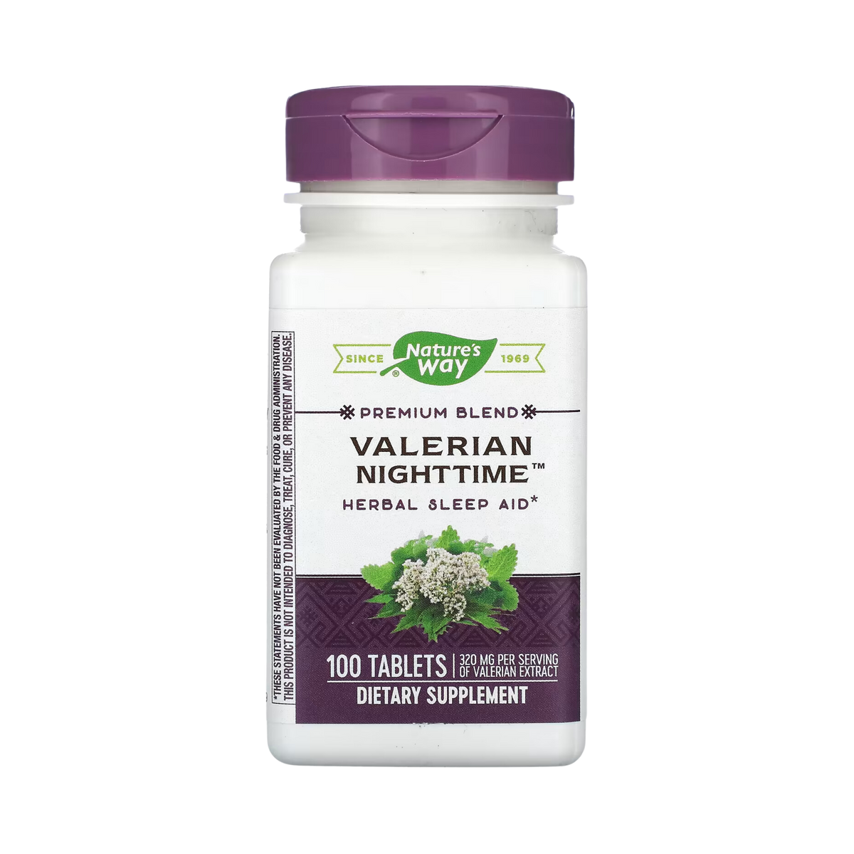 Nature's Way, Premium Blend, Valerian Nighttime, 100 Tablets