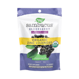 Nature's Way, Organic Sambucus Zinc Lozenges Peppermint Flavour, 24 Lozenges