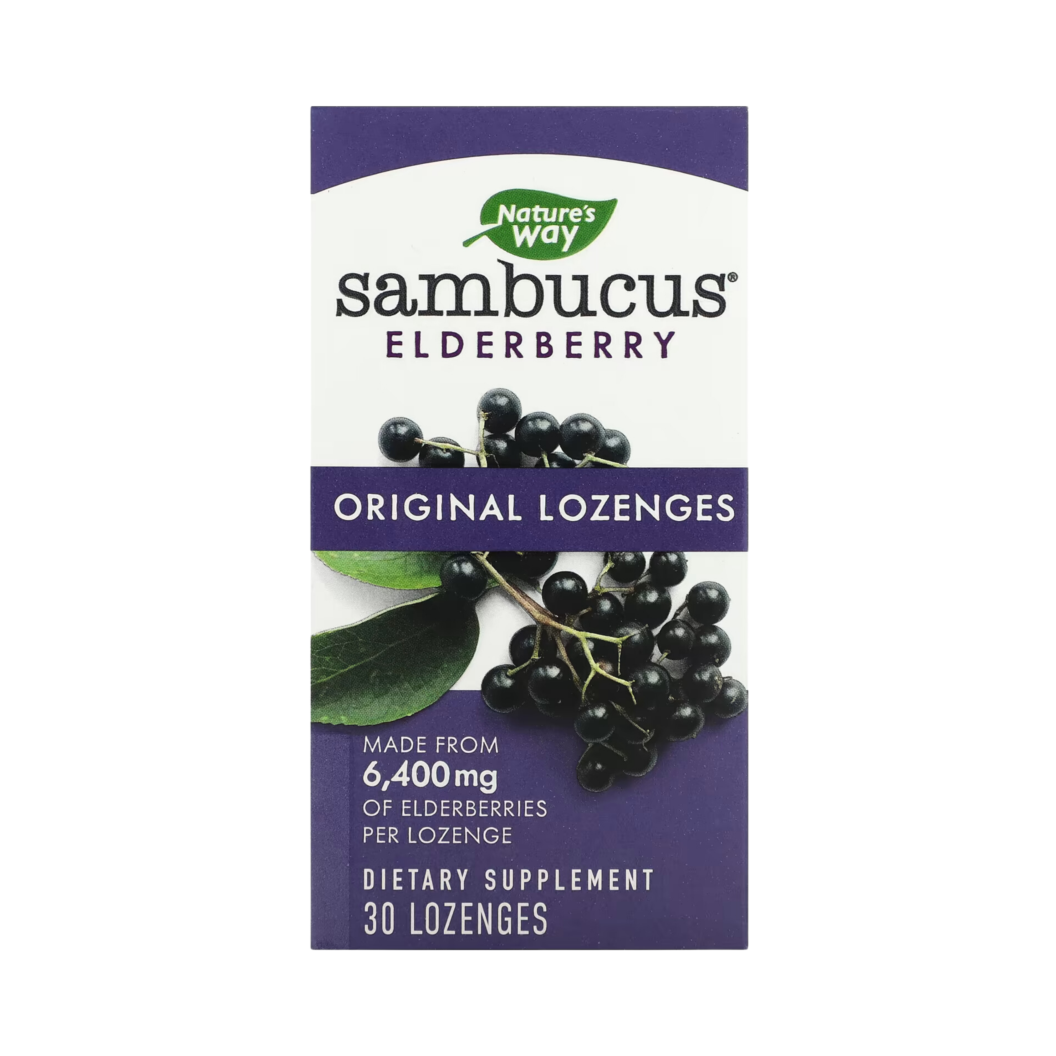 Nature's Way, Sambucus Elderberry, Original Lozenges, 30 Lozenges