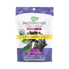 Nature's Way, Organic Sambucus Zinc Lozenges, 24 Lozenges