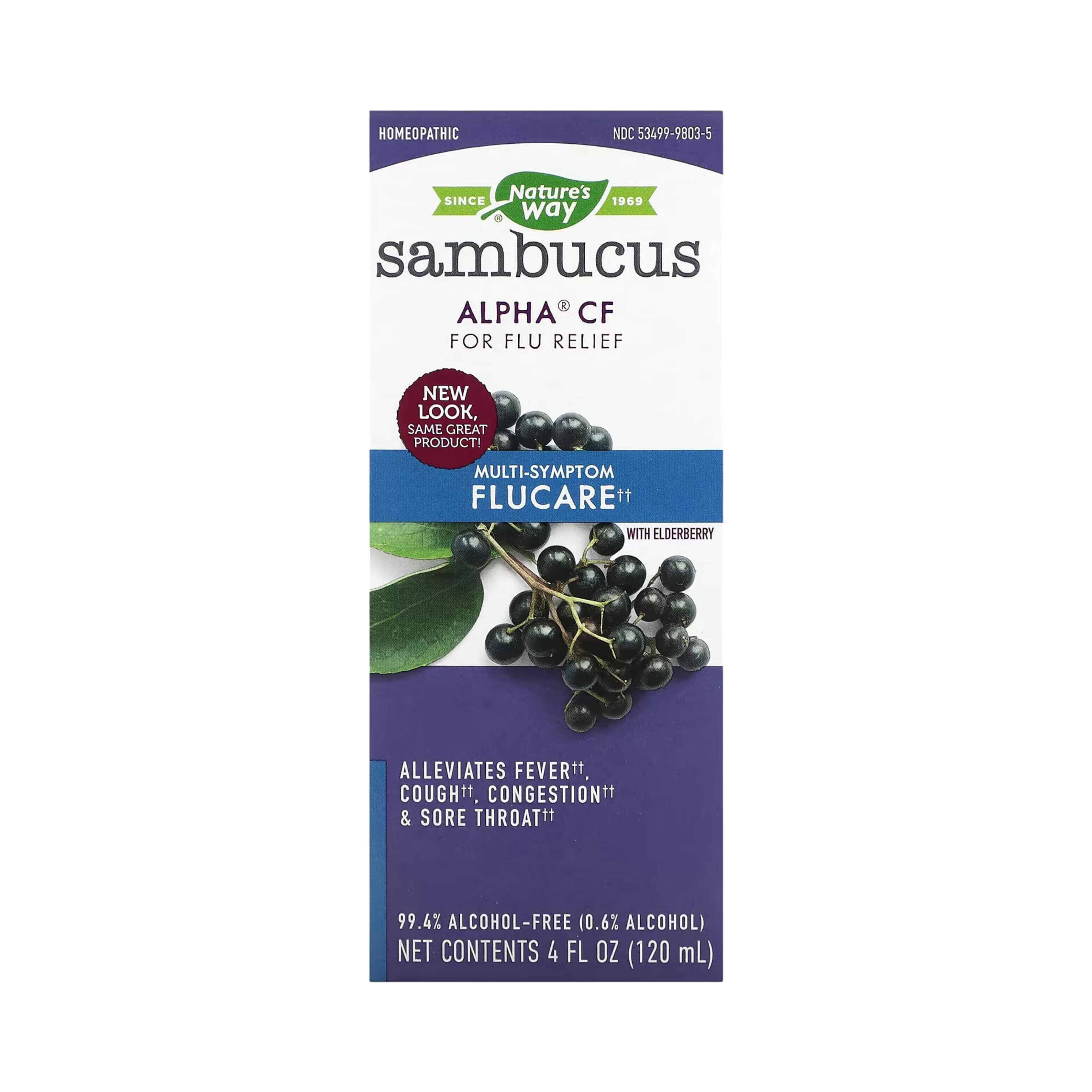 Nature's Way, Sambucus, Alpha CF, Multi-Symptom Flucare, With Elderberry, 4 Fl Oz