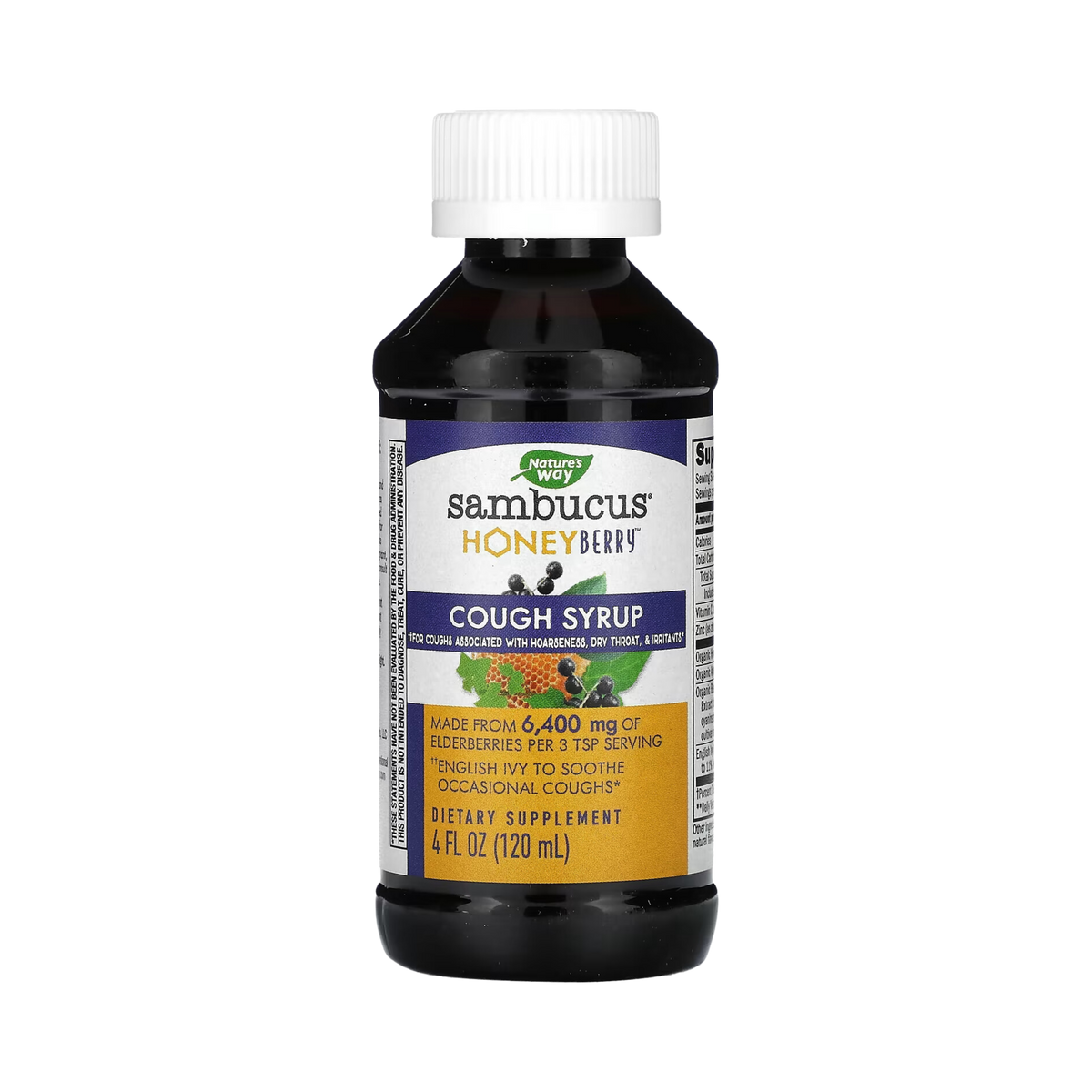 Nature's Way, Sambucus HoneyBerry Cough Syrup, 4 Oz