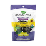 Nature's Way, Organic Sambucus Zinc  Honey Lemon Flavour, 24 Lozenges