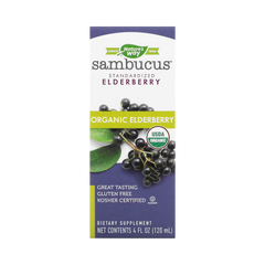 Nature's Way, Sambucus Organic Elderberry Syrup, 4 Oz