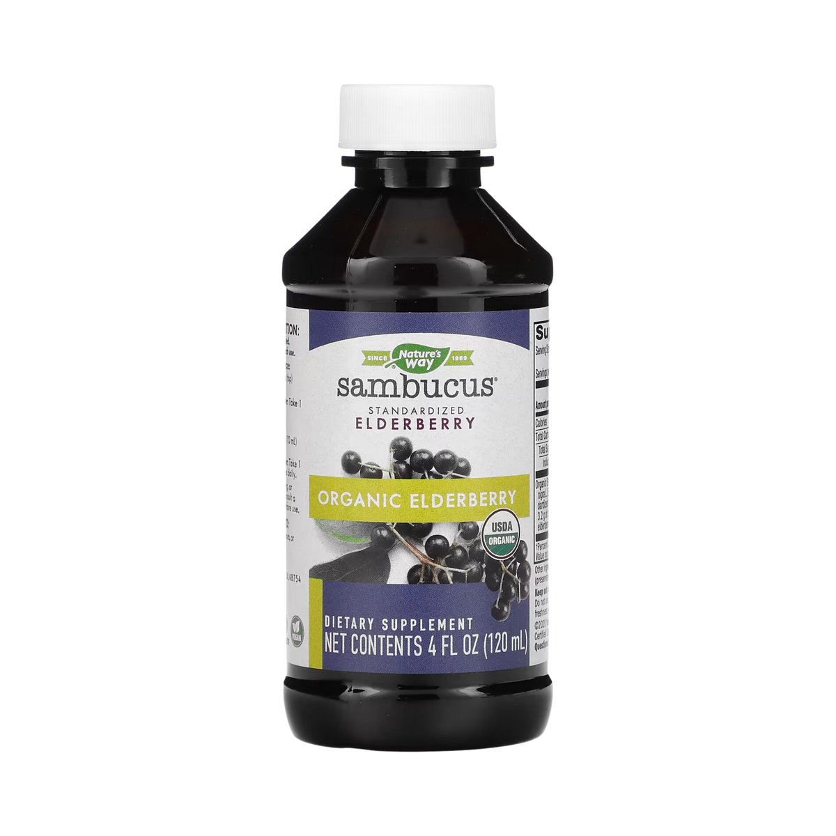 Nature's Way, Sambucus Organic Elderberry Syrup, 4 Oz