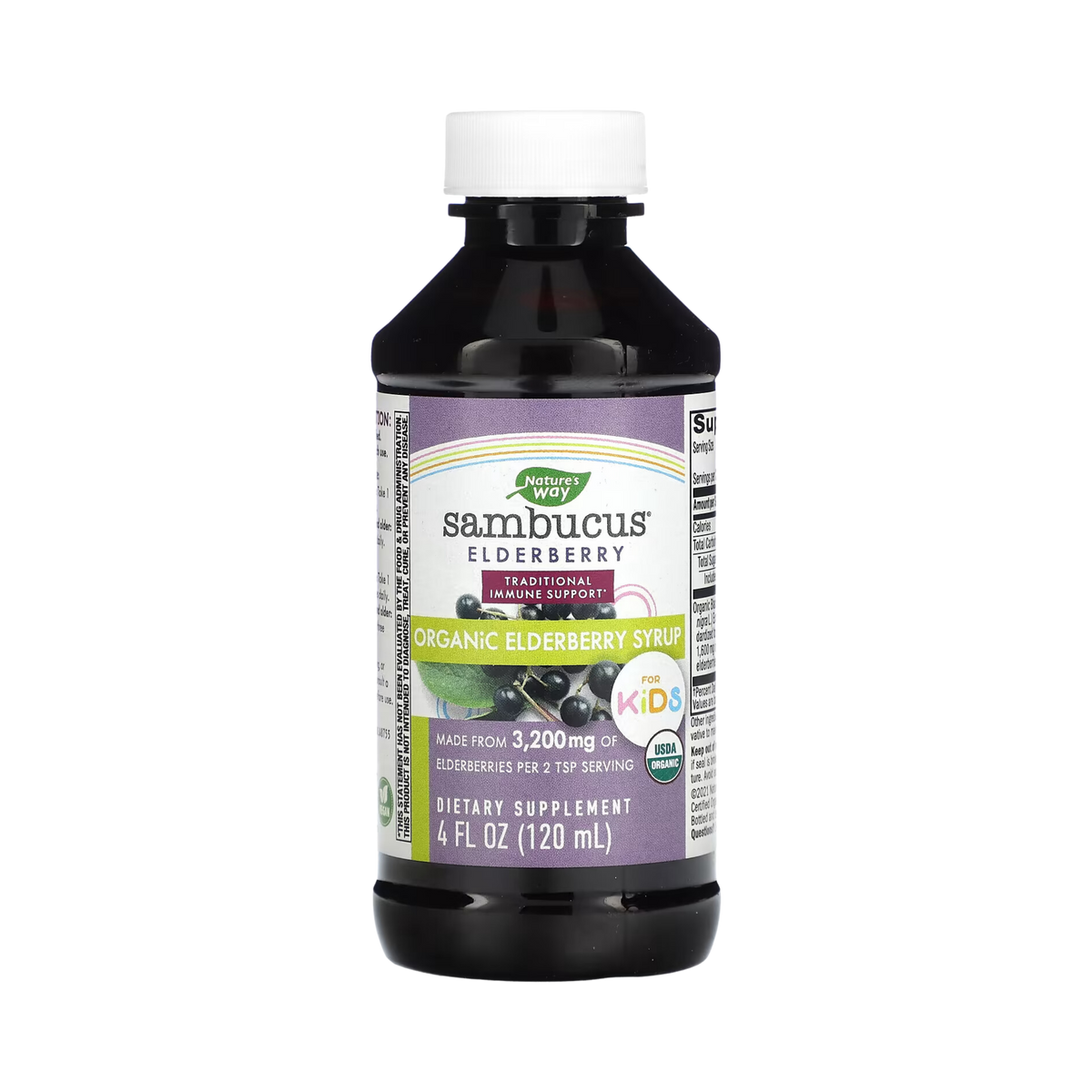 Nature's Way, Organic Sambucus Syrup for Kids, 4 Oz