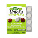 Nature's Way, Umcka Allergy+Sinus Chewables, 20 Tablets