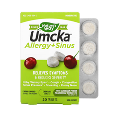 Nature's Way, Umcka Allergy+Sinus Chewables, 20 Tablets