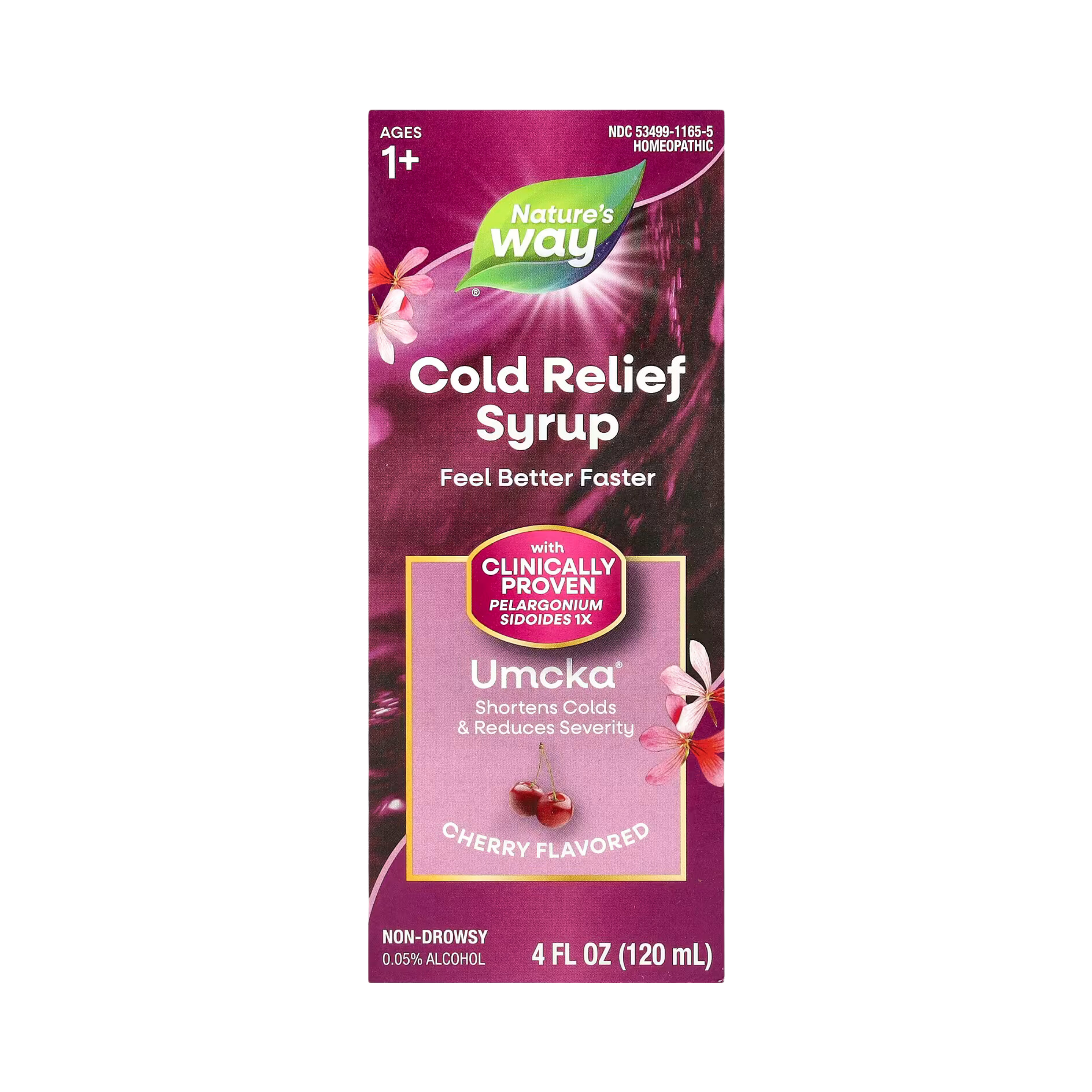 Nature's Way, Umcka, Cold Relief Syrup, Ages 1+, Cherry, 4 Fl Oz