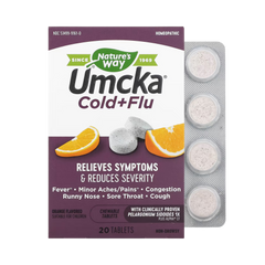 Nature's Way, Umcka Cold+Flu Chewables-Orange, 20 Tablets