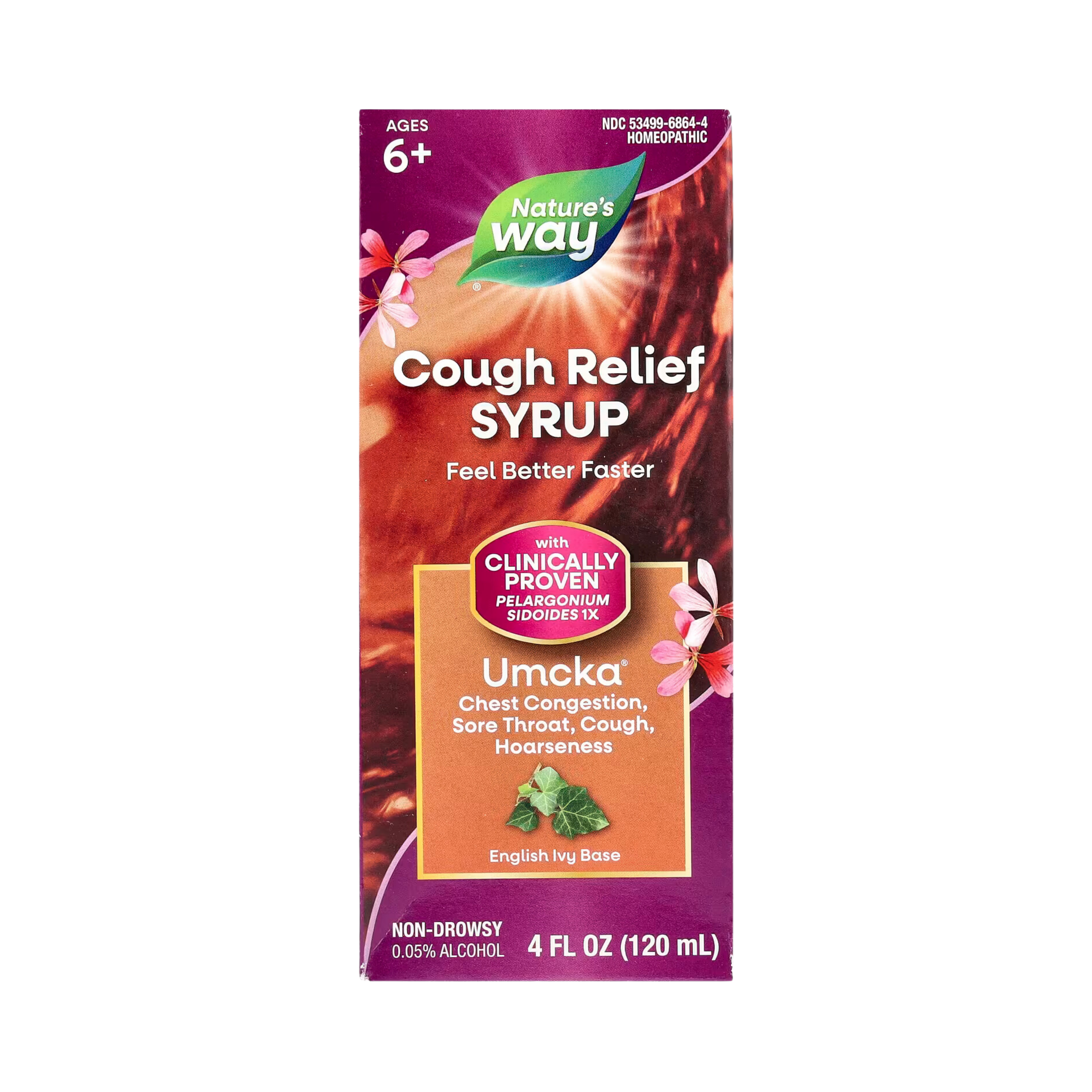 Nature's Way, Umcka, Cough Relief Syrup, Ages 6+, 4 Fl Oz