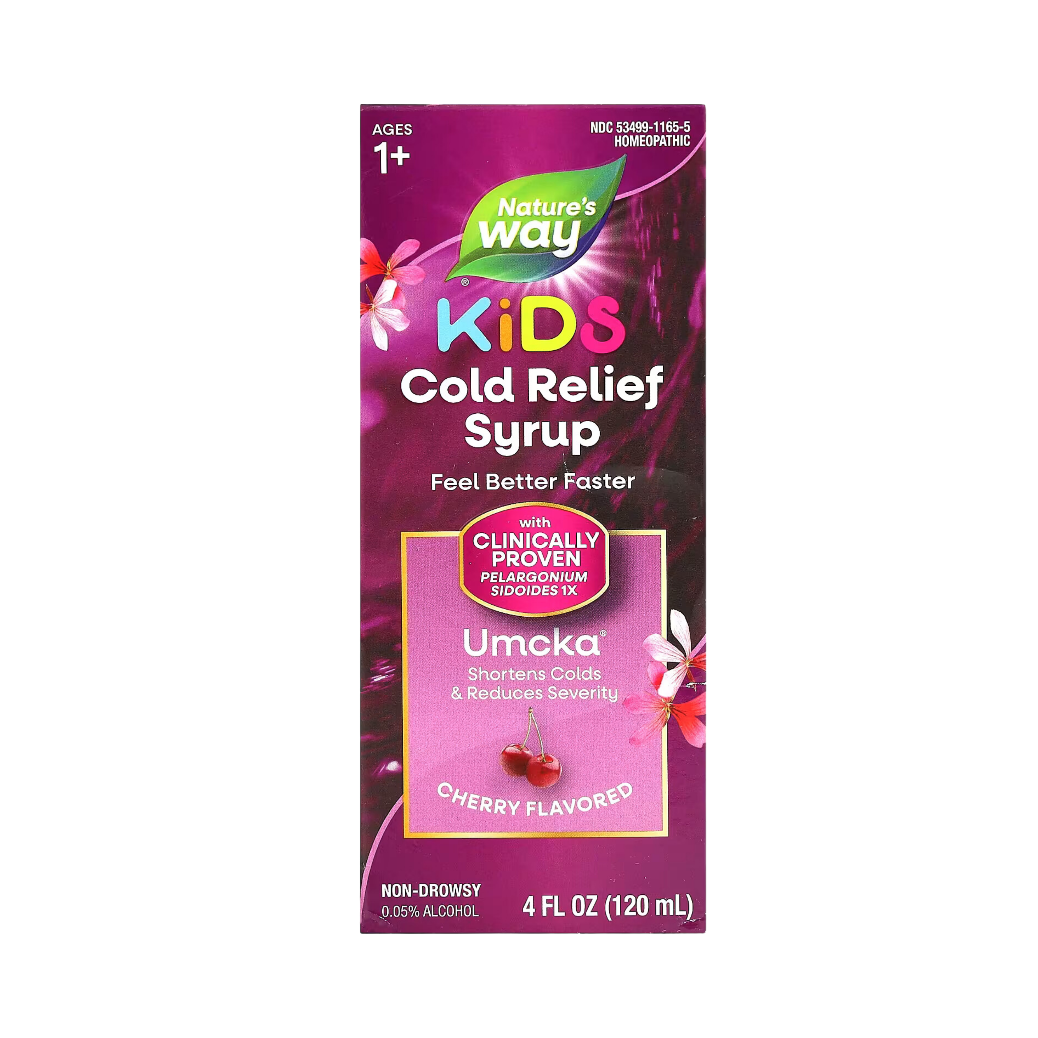 Nature's Way, Umcka, ColdCare Cough Syrup Cherry For Kids, 4 Oz