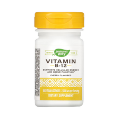 Nature's Way, Vitamin B-12, Cherry, 2,000 Mcg, 100 Vegan Lozenges