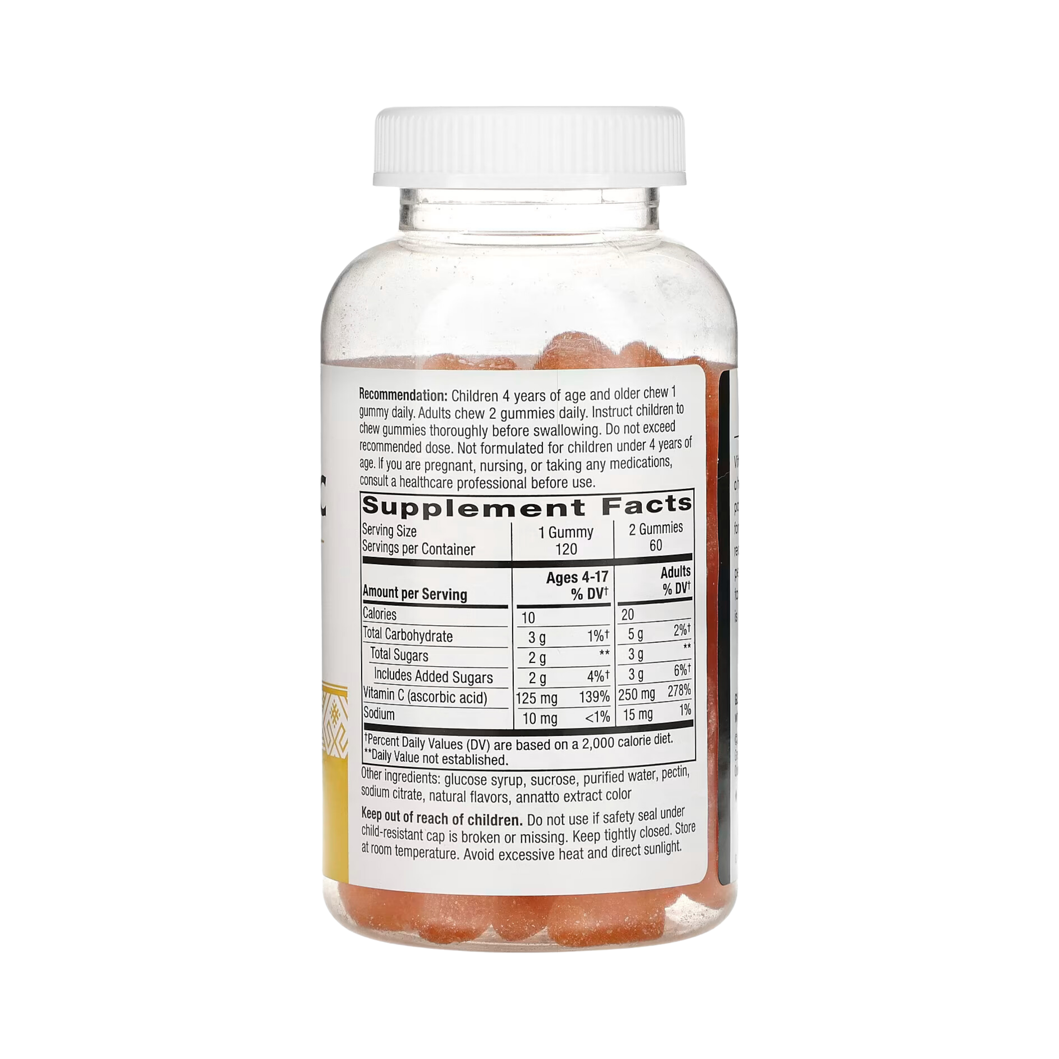 Nature's Way, Vitamin C Gummies, Orange, 250 Mg, 120 Gummies