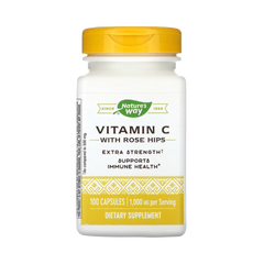 Nature's Way, Vitamin C With Rose Hips, 1,000 Mg, 100 Capsules