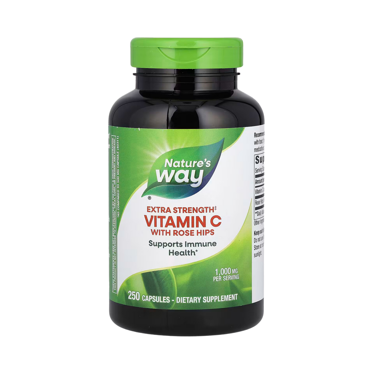 Nature's Way, Vitamin C with Rose Hips, Extra Strength, 1,000 Mg, 250 Capsules