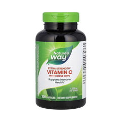 Nature's Way, Vitamin C with Rose Hips, Extra Strength, 1,000 Mg, 250 Capsules