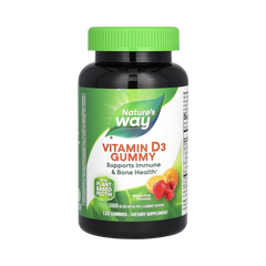 Nature's Way, Vitamin D3 Gummy, Mixed Fruit, 50 Mcg 2,000 IU, 120 Gummies