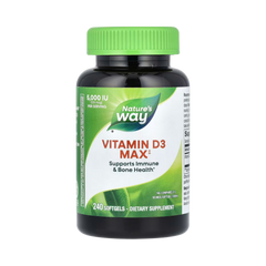 Nature's Way, Vitamin D3 Max, 125 Mcg 5,000 IU, 240 Softgels