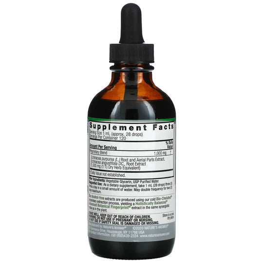 Nature’s Answer - Echinacea Alcohol Free Extract, 4 Oz