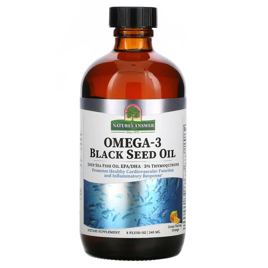 Nature's Answer - Omega-3, Black Seed Oil, Orange, 8 OZ