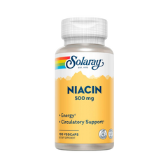 Solaray, Niacin, 500 Mg, 100 Capsules