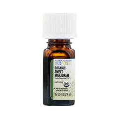 Aura Cacia, Organic Sweet Marjoram, Essential Oil, 0.25 Oz