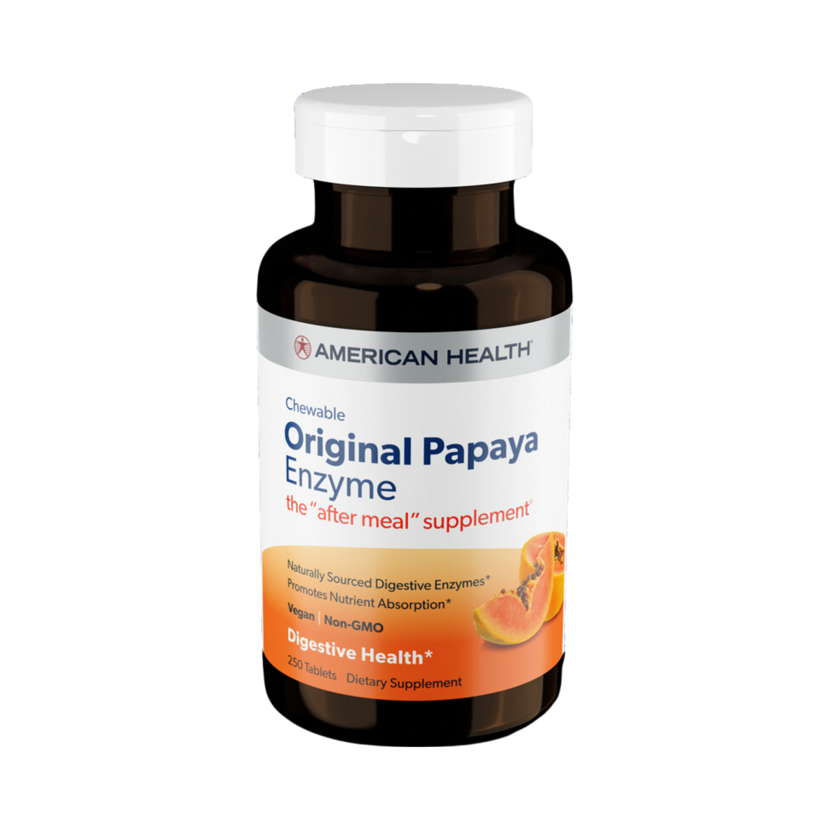 American Health, Original Papaya Enzyme, 250 Tablets