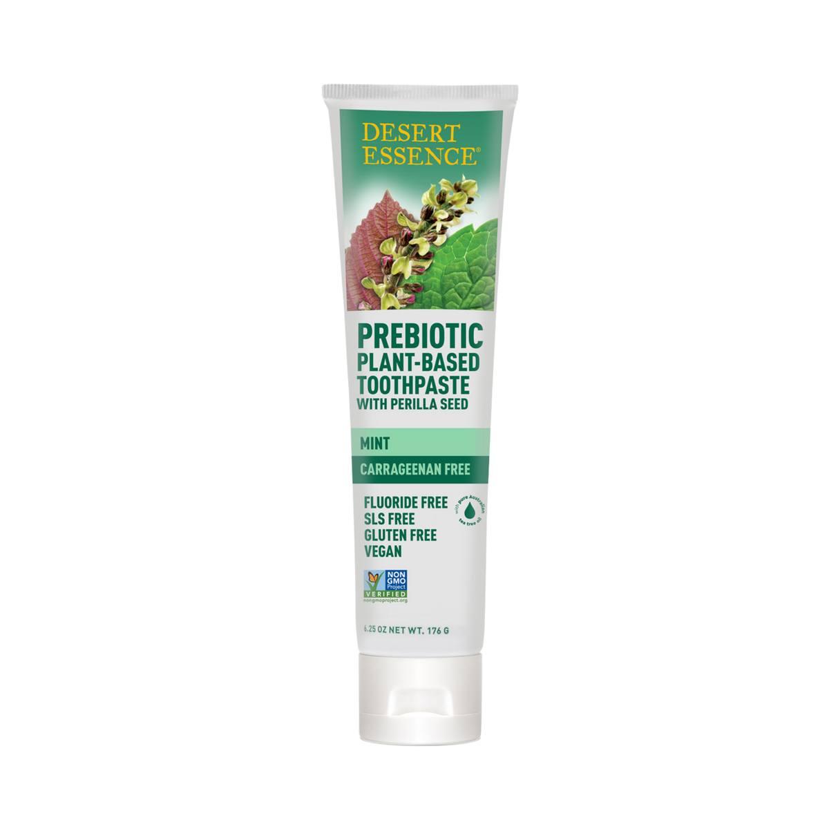 Desert Essence, Prebiotic Plant Based Toothpaste, Mint, 6.25 Fl Oz