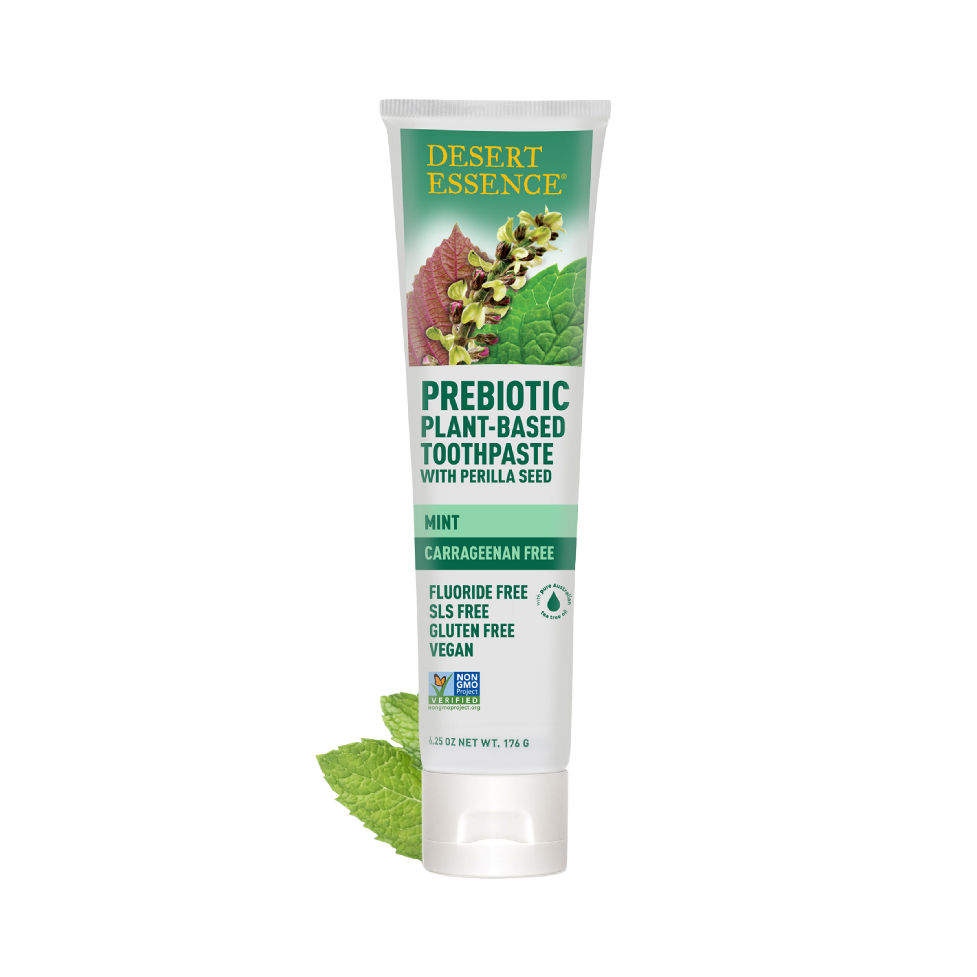 Desert Essence, Prebiotic Plant Based Toothpaste, Mint, 6.25 Fl Oz