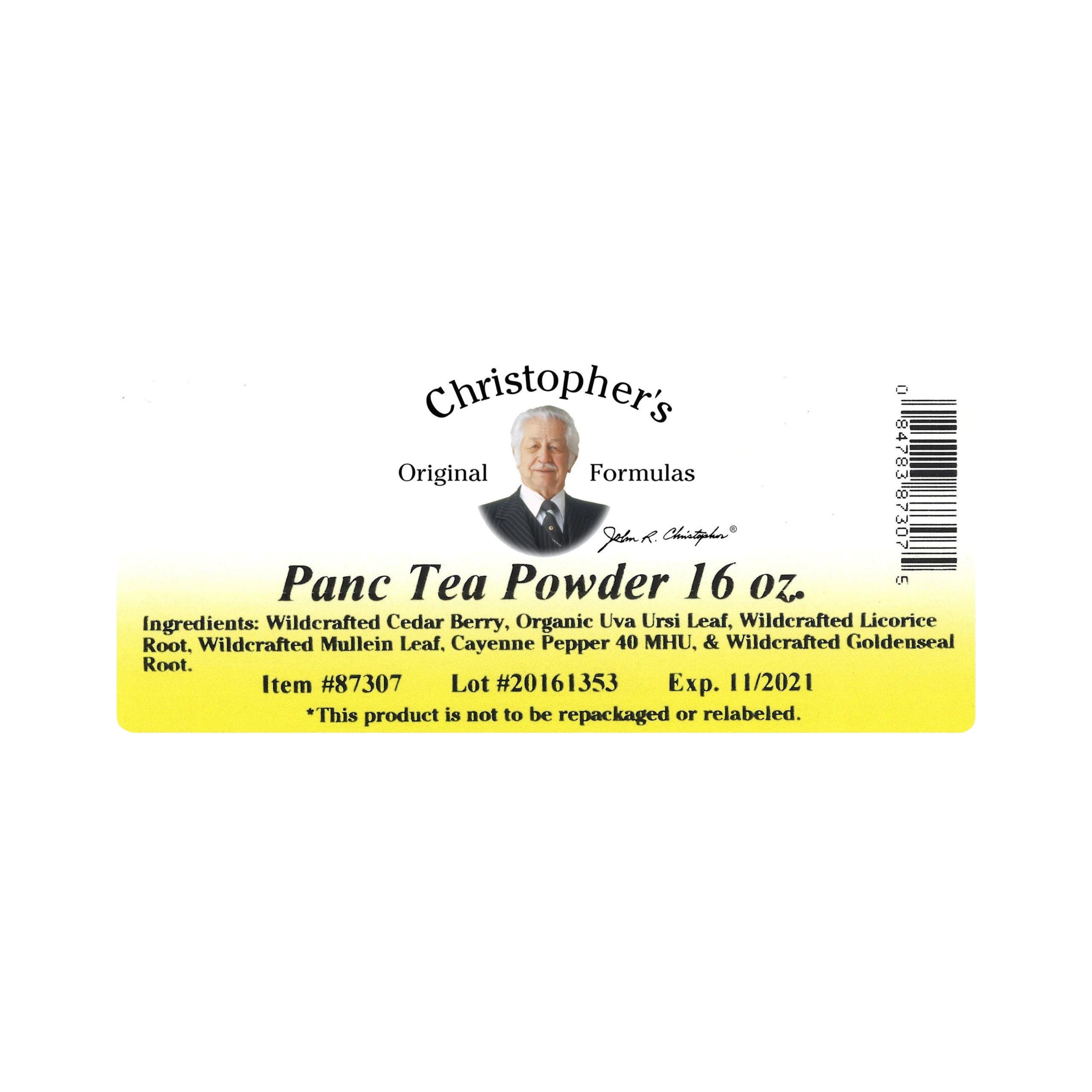 Christopher's Original Formulas, Pancreas Formula Panc Tea, Bulk 1 Lb Powder