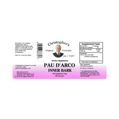 Christopher's Original Formulas, Pau D'Arco Bark, 100 Capsules