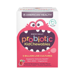 American Health, Probiotic Kid Chewables, Strawberry Vanilla, 30 Tablets